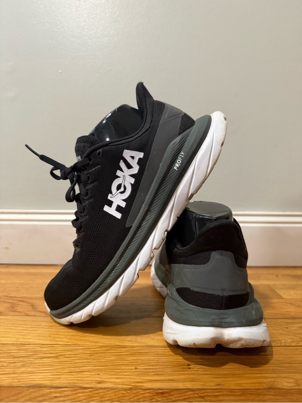 Hoka One One Black & Gray Women's Running Sneakers